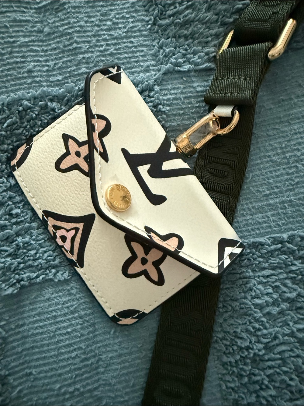 Felicie strap & go multicolor Monogram Crossbody Shoulder Bag with Green Strap - Picture 2 of 13